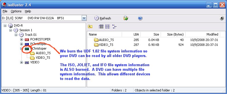 convert udf to dvd format